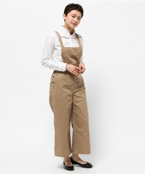 SEVENDAYS=SUNDAY（セブンデイズサンデイ）の「Ｔ／Ｃツイル起毛サロペット（サロペット/オーバーオール・レディース・カーキ/ベージュ/ネイビー・LARGE/MEDIUM）」の14枚目の写真