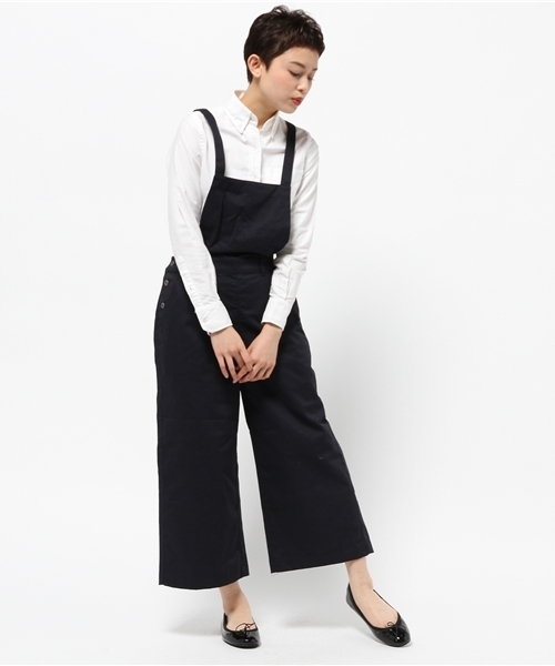 SEVENDAYS=SUNDAY（セブンデイズサンデイ）の「Ｔ／Ｃツイル起毛サロペット（サロペット/オーバーオール・レディース・カーキ/ベージュ/ネイビー・LARGE/MEDIUM）」の13枚目の写真