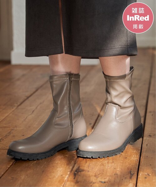 ikka（イッカ）の「【雑誌InRed1月・2月合併号掲載】ソフトトラックソールブーツ（ブーツ・レディース・ブラック/ブラウン/その他1・M/L）」の7枚目の写真