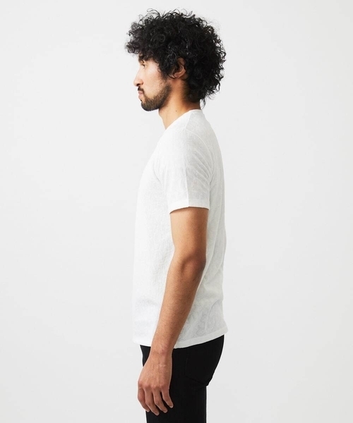 MICHEL KLEIN HOMME (ミッシェルクランオム)の「幾何学柄クルーネック半袖カットソー(Tシャツ/カットソー・メンズ・ホワイト/ネイビー・MEDIUM/LARGE/X-LARGE)」の6枚目の写真