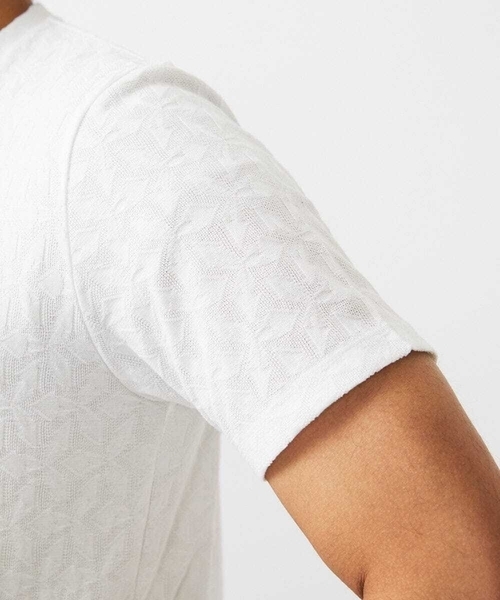 幾何学柄クルーネック半袖カットソー（Tシャツ/カットソー）｜MICHEL