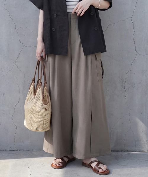 SELECT LEVERY（セレクトリベリー）の「バックスカートカーゴワイドパンツ（カーゴパンツ・レディース・モカ/ブラック/チャコール・MEDIUM/SMALL/X-LARGE/LARGE）」の19枚目の写真