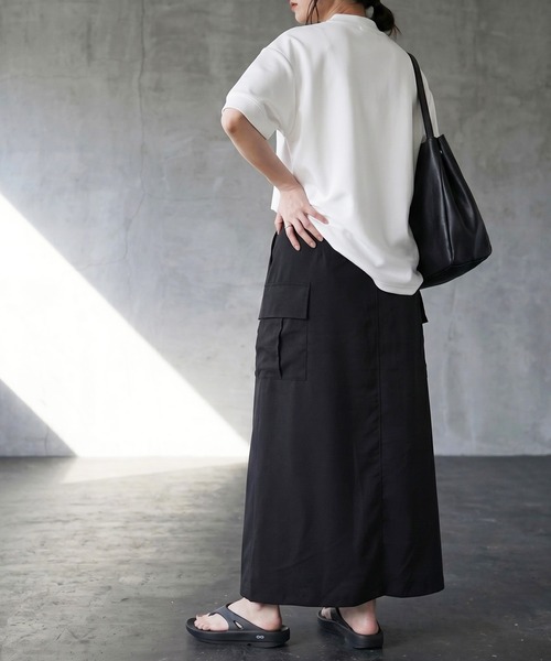 SELECT LEVERY（セレクトリベリー）の「バックスカートカーゴワイドパンツ（カーゴパンツ・レディース・モカ/ブラック/チャコール・MEDIUM/SMALL/X-LARGE/LARGE）」の11枚目の写真