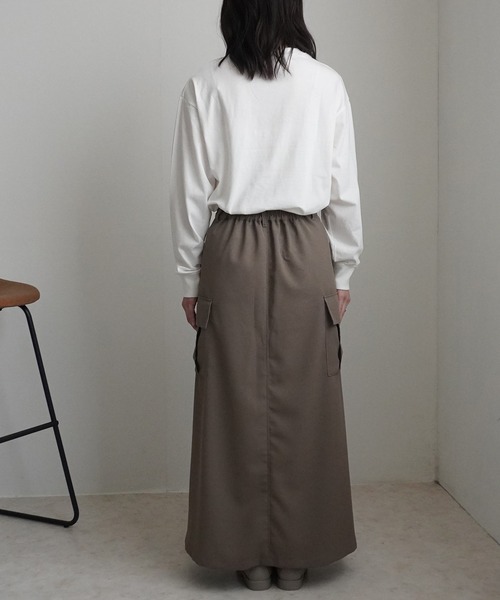SELECT LEVERY（セレクトリベリー）の「バックスカートカーゴワイドパンツ（カーゴパンツ・レディース・モカ/ブラック/チャコール・MEDIUM/SMALL/X-LARGE/LARGE）」の15枚目の写真