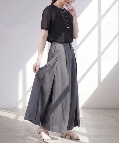 SELECT LEVERY（セレクトリベリー）の「バックスカートカーゴワイドパンツ（カーゴパンツ・レディース・モカ/ブラック/チャコール・MEDIUM/SMALL/X-LARGE/LARGE）」の18枚目の写真