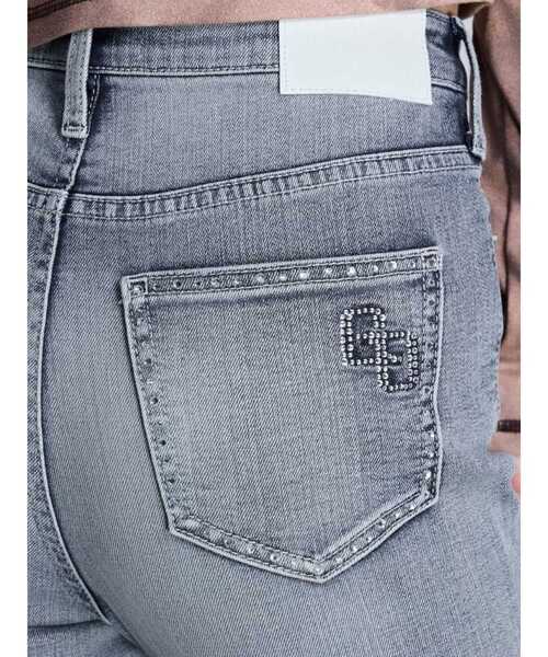 GYDA（ジェイダ）の「ハイウエスト strap cargo designフレアデニムパンツ（デニムパンツ・レディース・インディゴブルー/ライトブルー・X-SMALL/SMALL/MEDIUM）」の13枚目の写真