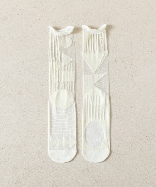 REBALANCE（リバランス）の「レディース シアー中丈ソックス（ソックス/靴下・レディース・V/K/L/M/N/B/G/I/P/R/Y/C/D/E/F/S/T/U/W/A/H/J/O/Q/X・FREE）」の2枚目の写真