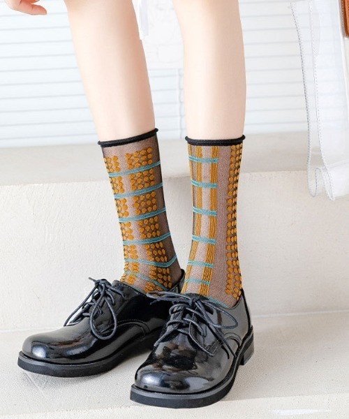 REBALANCE（リバランス）の「レディース シアー中丈ソックス（ソックス/靴下・レディース・V/K/L/M/N/B/G/I/P/R/Y/C/D/E/F/S/T/U/W/A/H/J/O/Q/X・FREE）」の10枚目の写真