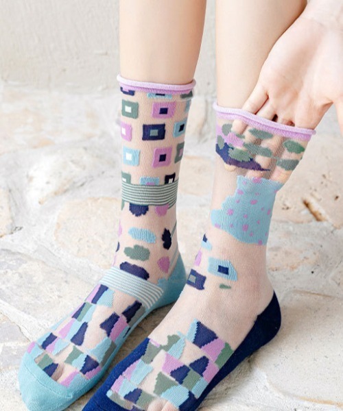 REBALANCE（リバランス）の「レディース シアー中丈ソックス（ソックス/靴下・レディース・V/K/L/M/N/B/G/I/P/R/Y/C/D/E/F/S/T/U/W/A/H/J/O/Q/X・FREE）」の11枚目の写真