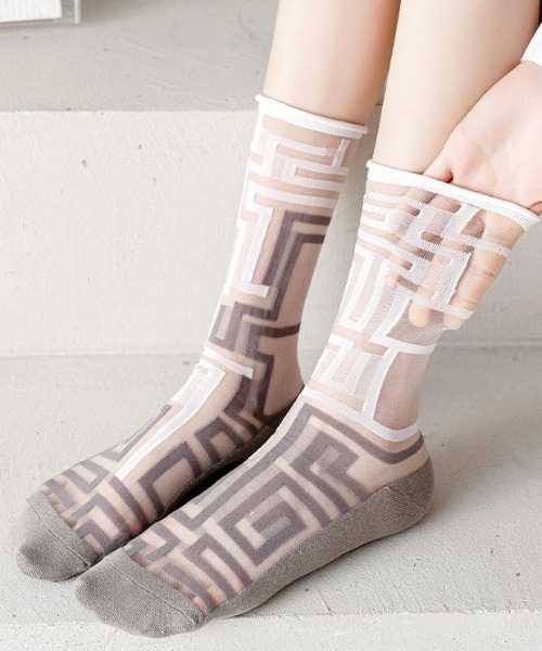 REBALANCE（リバランス）の「レディース シアー中丈ソックス（ソックス/靴下・レディース・V/K/L/M/N/B/G/I/P/R/Y/C/D/E/F/S/T/U/W/A/H/J/O/Q/X・FREE）」の13枚目の写真