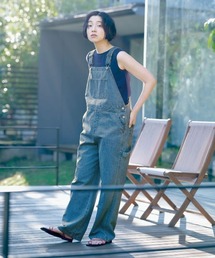 THREE FIFTY STANDARD（スリーフィフティースタンダード）の「ＴＨＲＥＥ　ＦＩＦＴＹ　ＳＴＡＮＤＡＲＤ　麻混ライトオンスデニムのオーバーオール（サロペット/オーバーオール）」