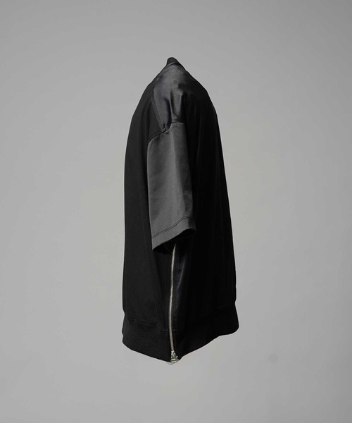 MAISON SPECIAL(メゾンスペシャル)の「《UNISEX》Different Material Docking Prime-Over Side Zip T-Shirt/異素材ドッキングプライムオーバーサイドジップTシャツ【MAISON SPECIAL/メゾンスペシャル】(Tシャツ/カットソー・メンズ・ブラック/グレイッシュベージュ/ブラウン/その他1・1/2/0)」の7枚目の写真