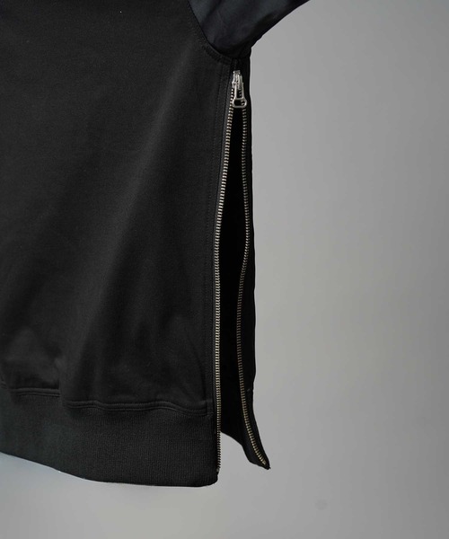MAISON SPECIAL(メゾンスペシャル)の「《UNISEX》Different Material Docking Prime-Over Side Zip T-Shirt/異素材ドッキングプライムオーバーサイドジップTシャツ【MAISON SPECIAL/メゾンスペシャル】(Tシャツ/カットソー・メンズ・ブラック/グレイッシュベージュ/ブラウン/その他1・1/2/0)」の12枚目の写真