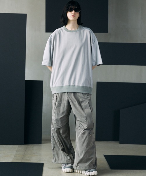 MAISON SPECIAL(メゾンスペシャル)の「《UNISEX》Different Material Docking Prime-Over Side Zip T-Shirt/異素材ドッキングプライムオーバーサイドジップTシャツ【MAISON SPECIAL/メゾンスペシャル】(Tシャツ/カットソー・メンズ・ブラック/グレイッシュベージュ/ブラウン/その他1・1/2/0)」の13枚目の写真