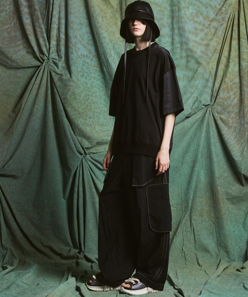 MAISON SPECIAL(メゾンスペシャル)の「《UNISEX》Different Material Docking Prime-Over Side Zip T-Shirt/異素材ドッキングプライムオーバーサイドジップTシャツ【MAISON SPECIAL/メゾンスペシャル】(Tシャツ/カットソー・メンズ・ブラック/グレイッシュベージュ/ブラウン/その他1・1/2/0)」の15枚目の写真