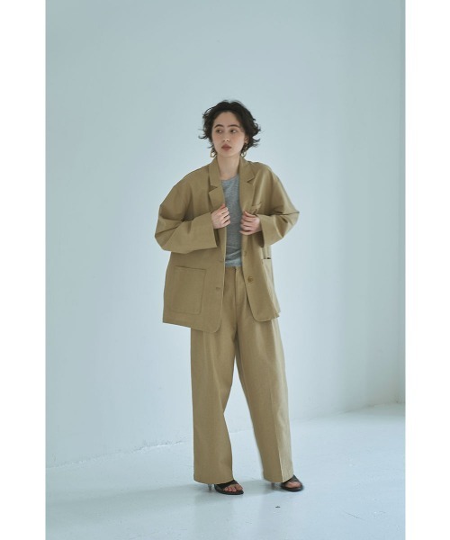 marjour(マージュール)の「LINEN BLEND OVER JACKET(テーラードジャケット・レディース・ベージュ・M)」の7枚目の写真