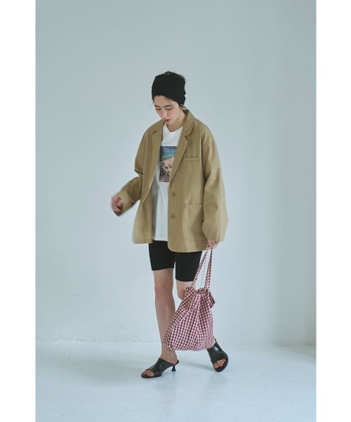 marjour(マージュール)の「LINEN BLEND OVER JACKET(テーラードジャケット・レディース・ベージュ・M)」の14枚目の写真