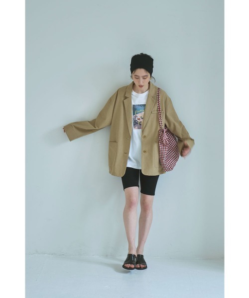 marjour(マージュール)の「LINEN BLEND OVER JACKET(テーラードジャケット・レディース・ベージュ・M)」の20枚目の写真