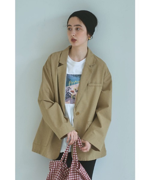 marjour(マージュール)の「LINEN BLEND OVER JACKET(テーラードジャケット・レディース・ベージュ・M)」の21枚目の写真