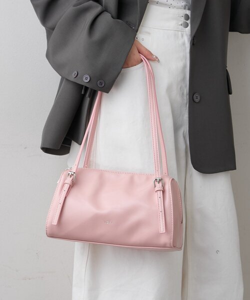 mystic（ミスティック）の「【新色ピンク】lotiワイドボストンBAG（ボストンバッグ・レディース・キャメル/ブラック/アイボリー/ピンク・ONE SIZE）」の4枚目の写真