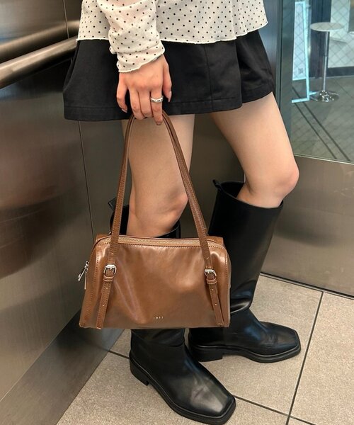 mystic loti ワイドボストンバッグ【キャメル】 lotiワイドボストンBAG（ボストンバッグ）｜mystic