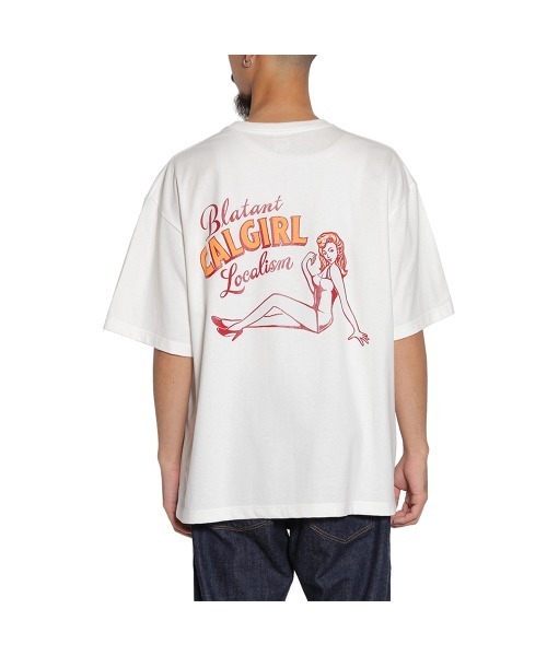 CALEE（キャリー）の「VINTAGE TYPE SYNDICATE RETRO GIRL TEE ＜NATURALLY PAINT DESIGN＞（Tシャツ/カットソー・メンズ・ライトブルー/ブラック/イエロー/ホワイト・MEDIUM/LARGE/X-LARGE/SMALL/XX-LARGE）」の2枚目の写真