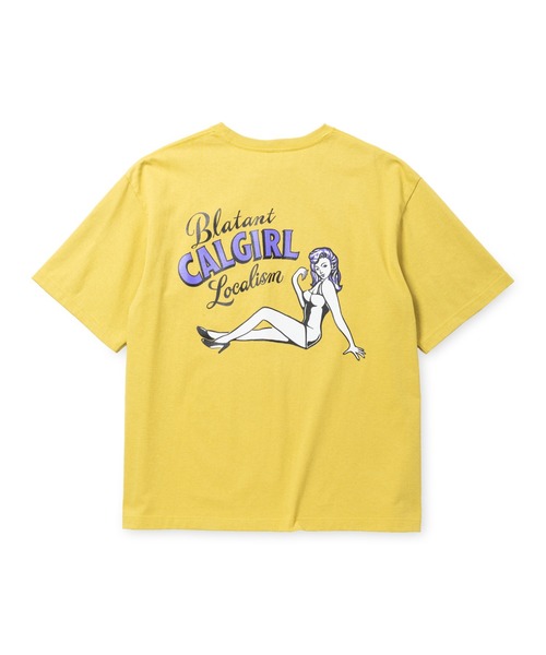 CALEE（キャリー）の「VINTAGE TYPE SYNDICATE RETRO GIRL TEE ＜NATURALLY PAINT DESIGN＞（Tシャツ/カットソー・メンズ・ライトブルー/ブラック/イエロー/ホワイト・MEDIUM/LARGE/X-LARGE/SMALL/XX-LARGE）」の4枚目の写真