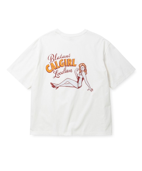 CALEE（キャリー）の「VINTAGE TYPE SYNDICATE RETRO GIRL TEE ＜NATURALLY PAINT DESIGN＞（Tシャツ/カットソー・メンズ・ライトブルー/ブラック/イエロー/ホワイト・MEDIUM/LARGE/X-LARGE/SMALL/XX-LARGE）」の6枚目の写真