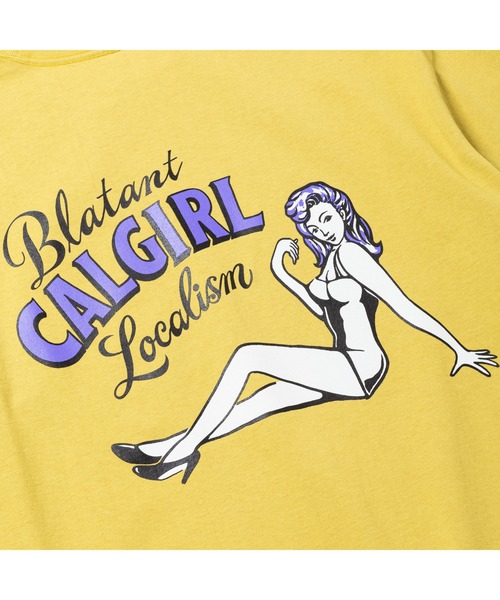 CALEE（キャリー）の「VINTAGE TYPE SYNDICATE RETRO GIRL TEE ＜NATURALLY PAINT DESIGN＞（Tシャツ/カットソー・メンズ・ライトブルー/ブラック/イエロー/ホワイト・MEDIUM/LARGE/X-LARGE/SMALL/XX-LARGE）」の12枚目の写真