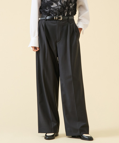 martinique(マルティニーク)の「《定番》ESSENTIALパンツ(セットアップ可)(その他パンツ・レディース・ダークブラウン/ブラック・1/2)」の1枚目の写真