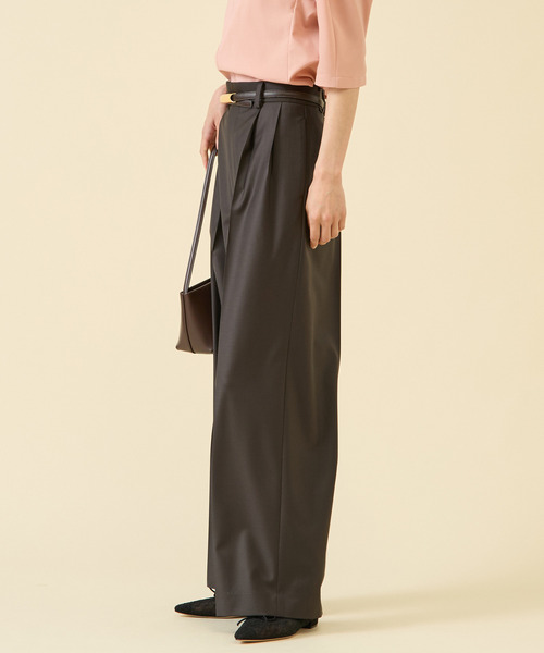 martinique(マルティニーク)の「《定番》ESSENTIALパンツ(セットアップ可)(その他パンツ・レディース・ダークブラウン/ブラック・1/2)」の3枚目の写真