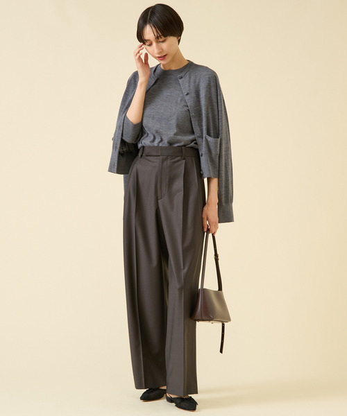 martinique(マルティニーク)の「《定番》ESSENTIALパンツ(セットアップ可)(その他パンツ・レディース・ダークブラウン/ブラック・1/2)」の10枚目の写真