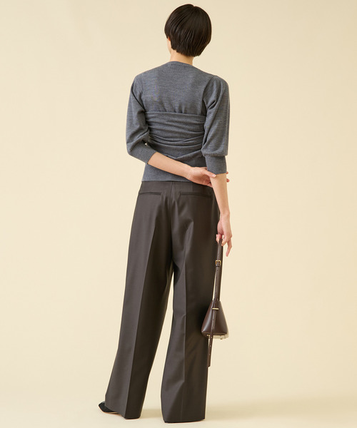 martinique(マルティニーク)の「《定番》ESSENTIALパンツ(セットアップ可)(その他パンツ・レディース・ダークブラウン/ブラック・1/2)」の11枚目の写真