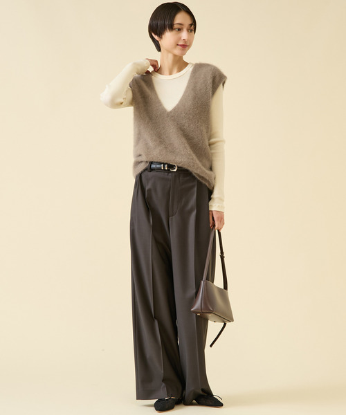 martinique(マルティニーク)の「《定番》ESSENTIALパンツ(セットアップ可)(その他パンツ・レディース・ダークブラウン/ブラック・1/2)」の12枚目の写真