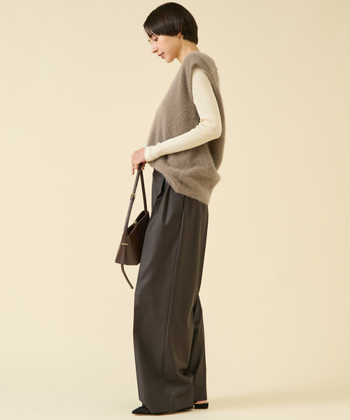 martinique(マルティニーク)の「《定番》ESSENTIALパンツ(セットアップ可)(その他パンツ・レディース・ダークブラウン/ブラック・1/2)」の13枚目の写真