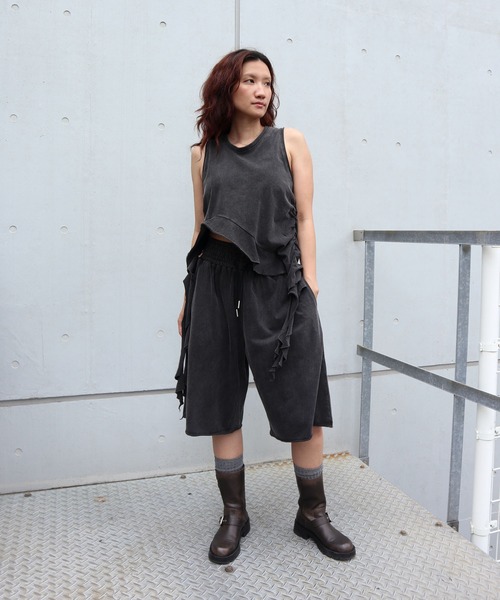 アンパシィー　フリルタンクトップとスカートセット♡ セール】Washedフリルタンク（タンクトップ）｜FIG&VIPER
