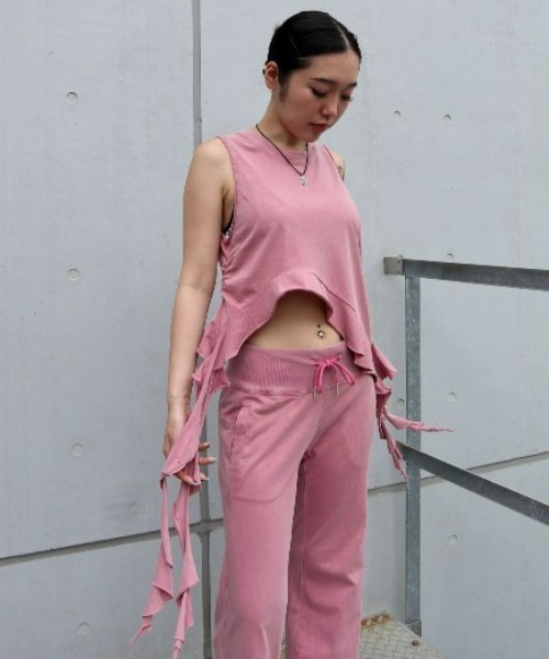 アンパシィー　フリルタンクトップとスカートセット♡ セール】Washedフリルタンク（タンクトップ）｜FIG&VIPER