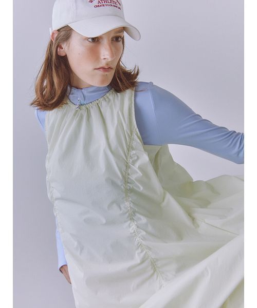 emmi（エミ）の「ナイロンバルーンワンピース（ワンピース・レディース・ライム/ブラウン/ブラック・0/1）」の6枚目の写真