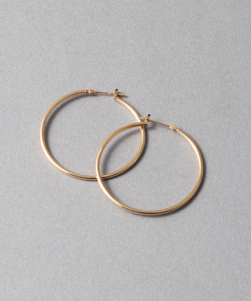 1.5パイプ3.5cmルーフピアス K10（両耳）（ピアス（両耳用））｜Lilas