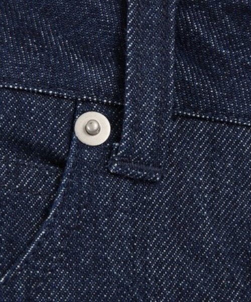 nissen（ニッセン）の「ストレートデニムパンツ（カーゴパンツ・レディース・インディゴブルー・マルチサイズ）」の6枚目の写真