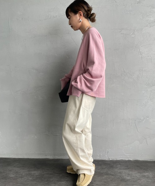 Manhattan Portage（マンハッタンポーテージ）の「[MANHATTAN PORTAGE/マンハッタンポーテージ] 別注 ロゴプリント カットオフスウェット（スウェット・レディース・グレー/ブラック/ピンク/ネイビー/オートミール・F）」の11枚目の写真