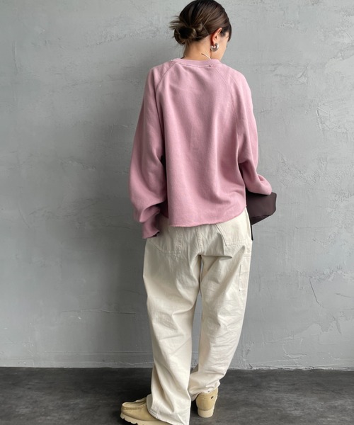 Manhattan Portage（マンハッタンポーテージ）の「[MANHATTAN PORTAGE/マンハッタンポーテージ] 別注 ロゴプリント カットオフスウェット（スウェット・レディース・グレー/ブラック/ピンク/ネイビー/オートミール・F）」の12枚目の写真