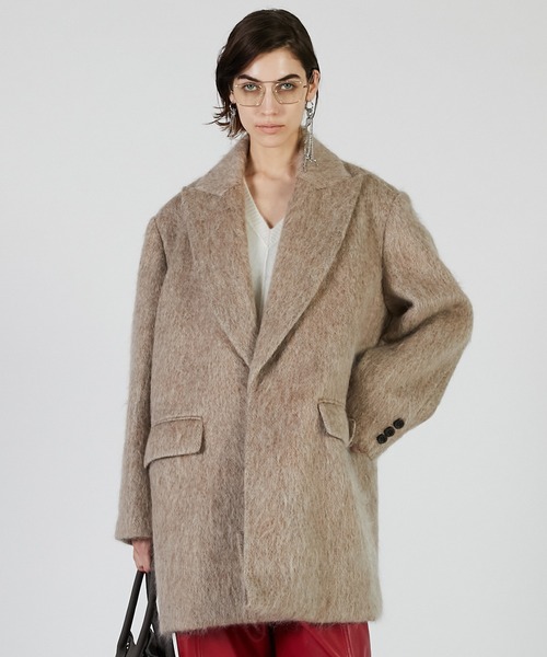 モヘアシャギーテーラードコート / Mohair Shaggy Tailored Coat