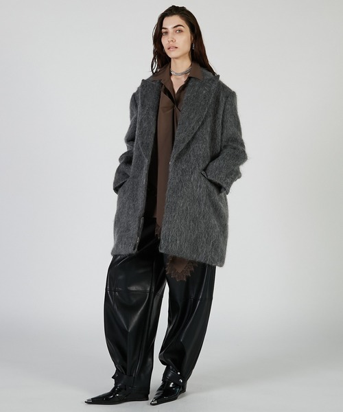 モヘアシャギーテーラードコート / Mohair Shaggy Tailored Coat
