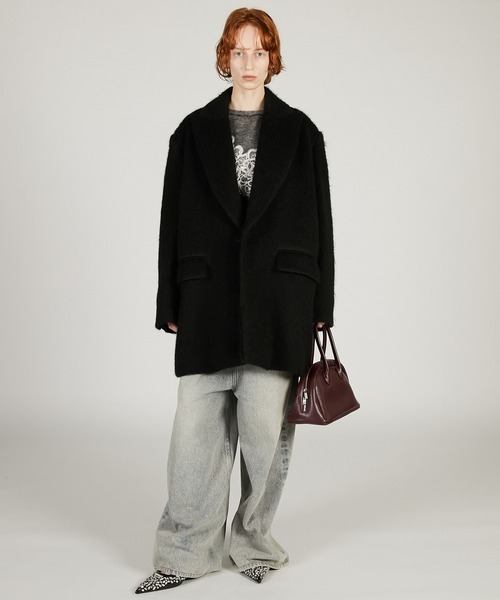 モヘアシャギーテーラードコート / Mohair Shaggy Tailored Coat