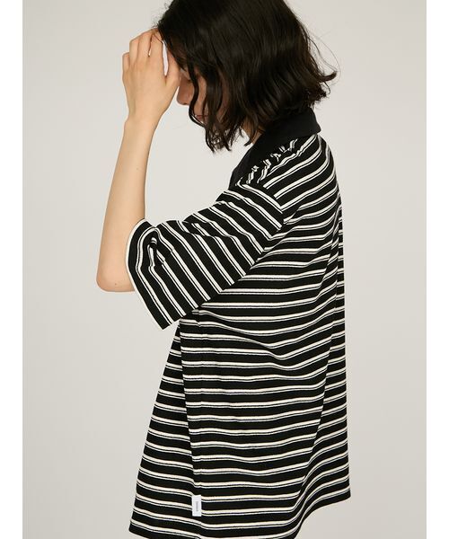 emmi(エミ)の「【prince|emmi】パイルポロトップス(ポロシャツ・レディース・アイボリー/ブラック・F)」の7枚目の写真