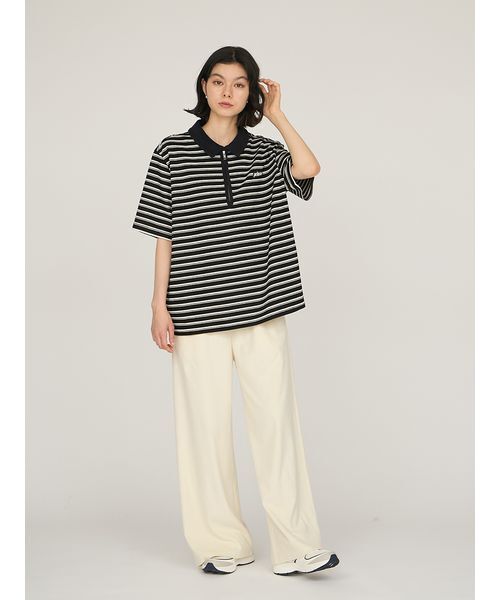 emmi(エミ)の「【prince|emmi】パイルポロトップス(ポロシャツ・レディース・アイボリー/ブラック・F)」の12枚目の写真