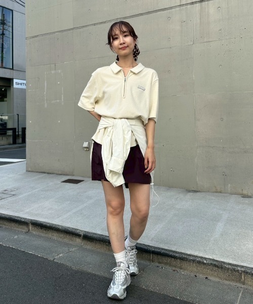 emmi(エミ)の「【prince|emmi】パイルポロトップス(ポロシャツ・レディース・アイボリー/ブラック・F)」の20枚目の写真