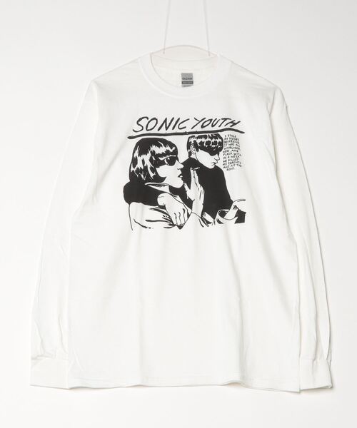MUSIC TEE(ミュージックティー)の「L/S TEE SONIC YOUTH“GOO” - ロングスリーブ ティー ソニックユース "グー”(Tシャツ/カットソー・メンズ・ホワイト・LARGE/X-LARGE/MEDIUM)」の1枚目の写真