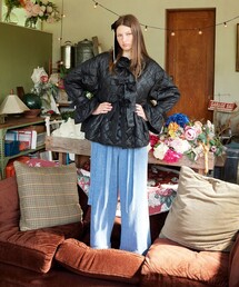 CAROLINA GLASER（カロリナ グレイサー）の「リボン キルティング ブルゾン（ブルゾン）」